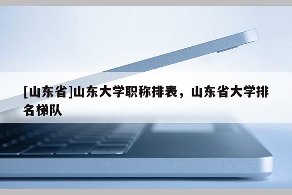 [山东省]山东大学职称排表，山东省大学排名梯队
