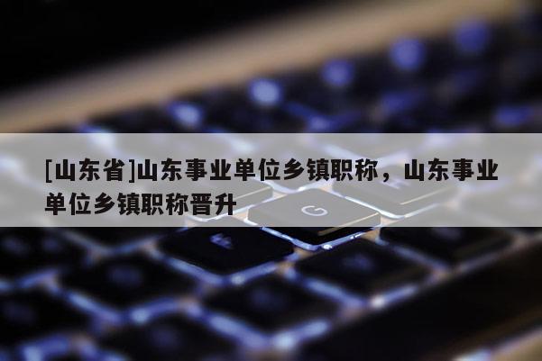 [山东省]山东事业单位乡镇职称，山东事业单位乡镇职称晋升