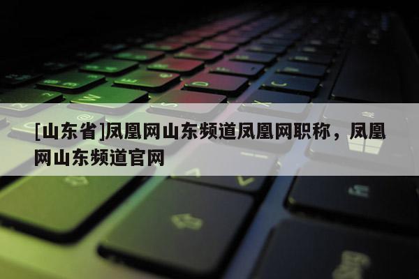 [山东省]凤凰网山东频道凤凰网职称，凤凰网山东频道官网