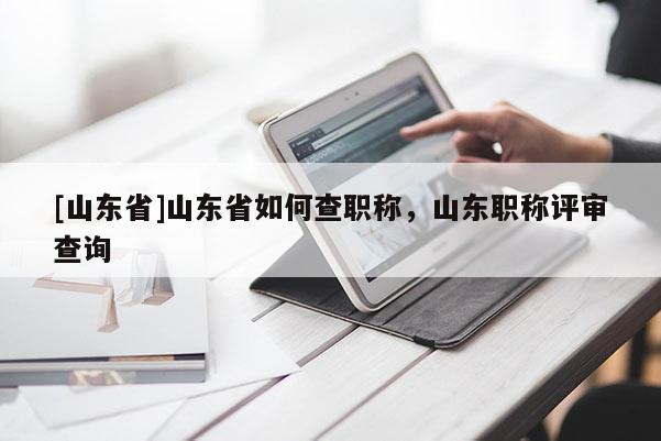 [山东省]山东省如何查职称，山东职称评审查询